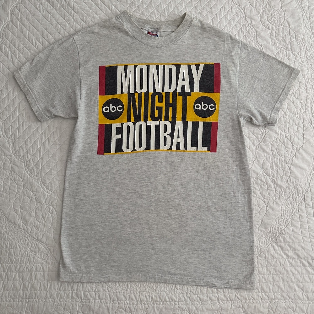 Rare Vintage 90s ABC Monday Night Football NFL Tee T-Shirt